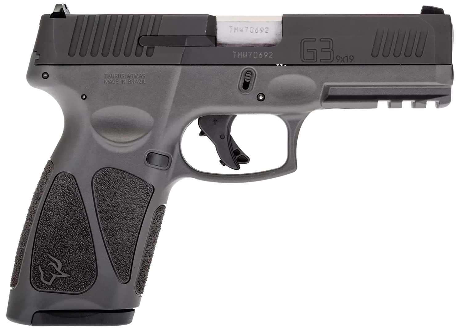 Taurus 1G3B941G G3 Full Size Frame 9mm Luger 15+1/17+1 4" Matte Stainless Steel Barrel, Matte Black Tenifer Serrated Steel Slide, Gray Polymer Frame w/Picatinny Rail, Gray Polymer Grip, Right Hand 3 Taurus 1G3B941G G3 Full Size Frame 9mm Luger 15+1/17+1 4" Matte Stainless Steel Barrel, Matte Black Tenifer Serrated Steel Slide, Gray Polymer Frame w/Picatinny Rail, Gray Polymer Grip, Right Hand