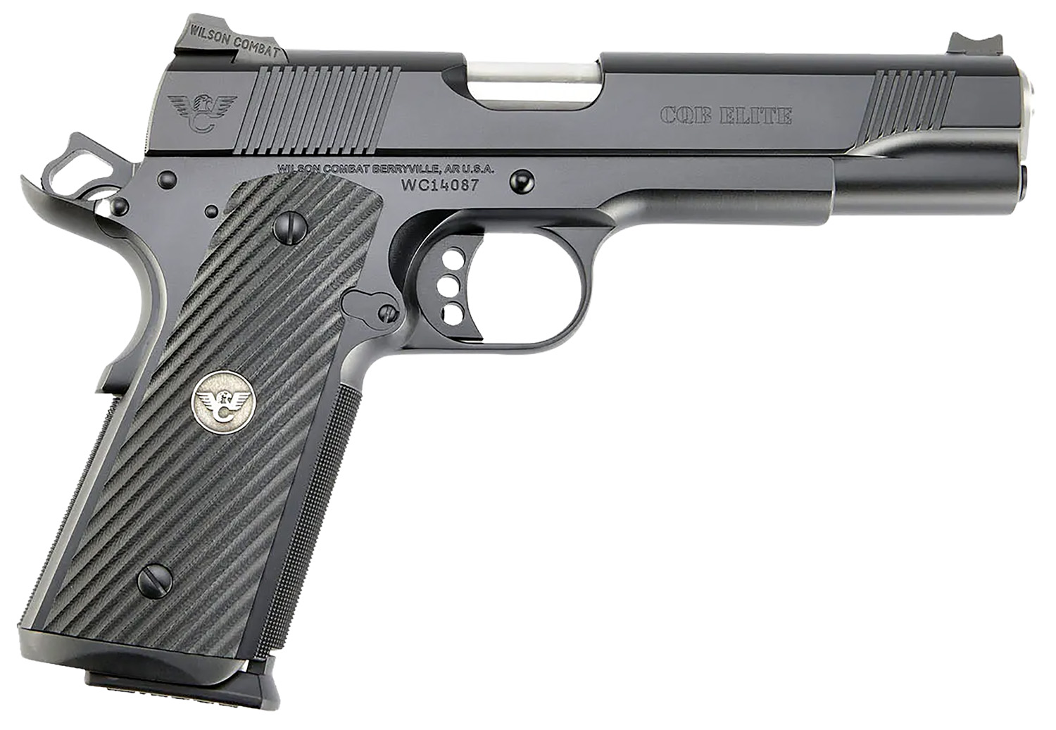 Wilson Combat CQBEFS9 CQB Elite 9mm Luger 10+1 5" Match Grade Barrel, Black Serrated Carbon Steel Slide, Black Armor-Tuff Carbon Steel Frame w/Beavertail, Black G10 Grip 3 Wilson Combat CQBEFS9 CQB Elite 9mm Luger 10+1 5" Match Grade Barrel, Black Serrated Carbon Steel Slide, Black Armor-Tuff Carbon Steel Frame w/Beavertail, Black G10 Grip