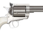 Magnum Research BFR44MAG5B6 BFR Short Cylinder 44 Rem Mag 6 Shot, 5" Brushed Stainless Steel Barrel, Cylinder & Frame, White Polymer Grip, Hammer Safety, Exposed Hammer 2 140959
