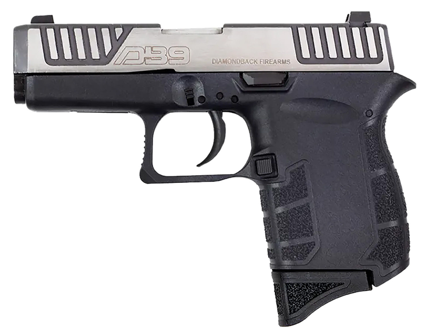Catalog 80 Diamondback DB0200P031 DB9 Gen4 Micro-Compact Frame 9mm Luger 6+1, 3.10" Stainless Steel Barrel & Serrated Slide, Black Polymer Frame & Grip