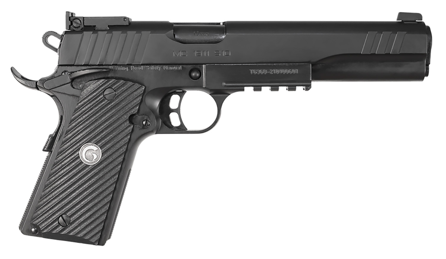 EAA GIRSAN 390600 MC1911S Hunter Full Size 10mm Auto 8+1 6" Black Steel Barrel, Blued Serrated Slide, Matte Black Steel Frame w/Accessory Rail & Beavertail, Black Checkered Polymer Grips Ambidextrous 3 EAA GIRSAN 390600 MC1911S Hunter Full Size 10mm Auto 8+1 6" Black Steel Barrel, Blued Serrated Slide, Matte Black Steel Frame w/Accessory Rail & Beavertail, Black Checkered Polymer Grips Ambidextrous