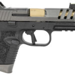 FN 66101350 509 CC Edge 9mm Luger 10+1 (3) 4.20" Threaded Gold Barrel, Black Frame, Graphite Optic & Lightening Cut Slide, Optic Height Fiber Optic Sights, Compensator (No Manual) 2 148697