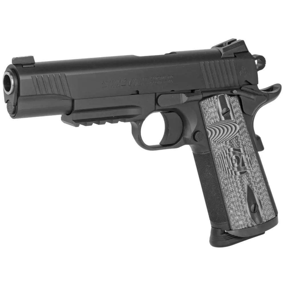 COLT 1911 CCU RAIL 45 ACP 5" MATTE BLACK DLC 4 COLT 1911 CCU RAIL 45 ACP 5" MATTE BLACK DLC - Image 2
