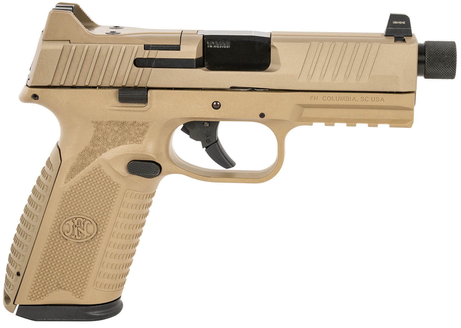 FN 66101376 510 Tactical Full Size Frame 10mm Auto 22+1, 4.71" Black Target Crown Steel Barrel, Flat Dark Earth PVD Optic Cut/Serrated Steel Slide & Polymer Frame w/Picatinny Rail, Ambidextrous 3 FN 66101376 510 Tactical Full Size Frame 10mm Auto 22+1, 4.71" Black Target Crown Steel Barrel, Flat Dark Earth PVD Optic Cut/Serrated Steel Slide & Polymer Frame w/Picatinny Rail, Ambidextrous