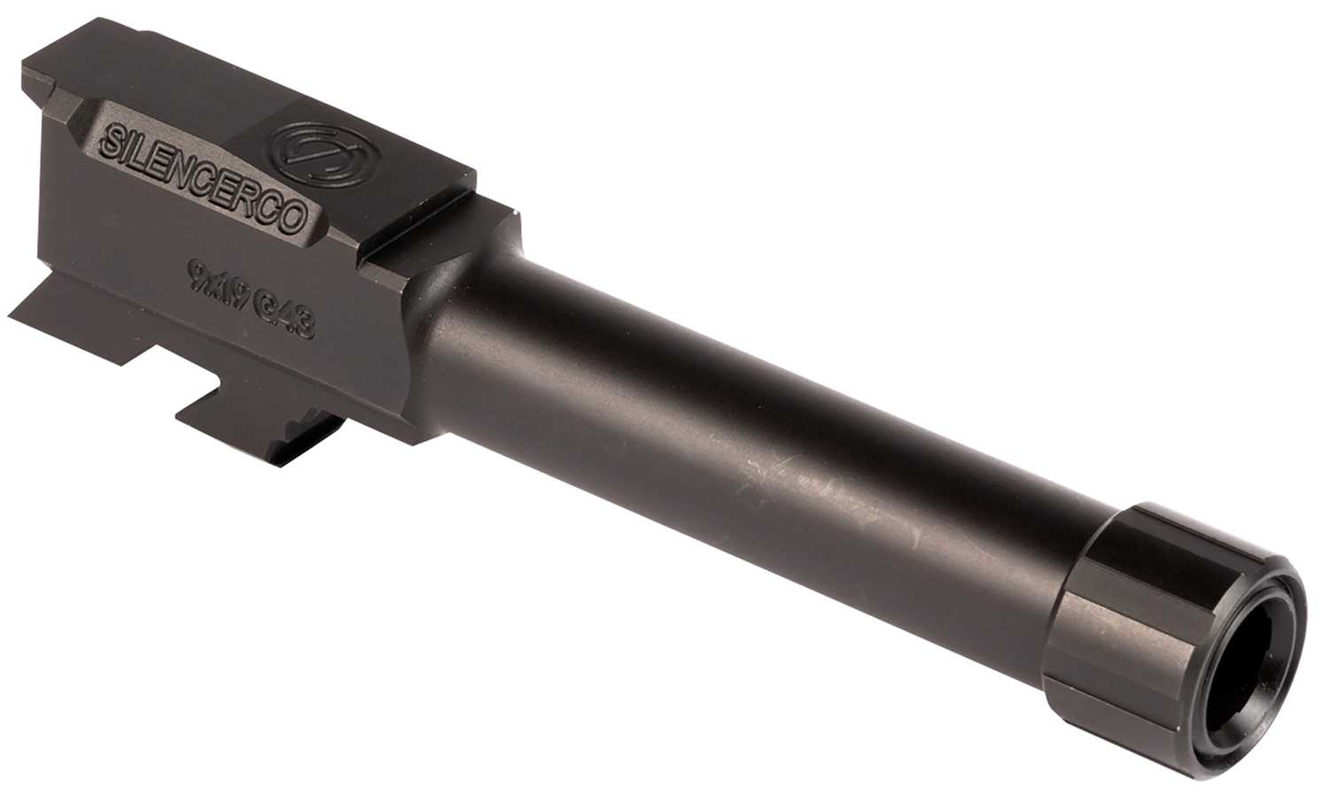 SilencerCo AC5049 Glock 9mm Luger 3.70" Threaded Black Nitride Stainless Steel, Fits Glock 43/43X 3 SilencerCo AC5049 Glock 9mm Luger 3.70" Threaded Black Nitride Stainless Steel, Fits Glock 43/43X