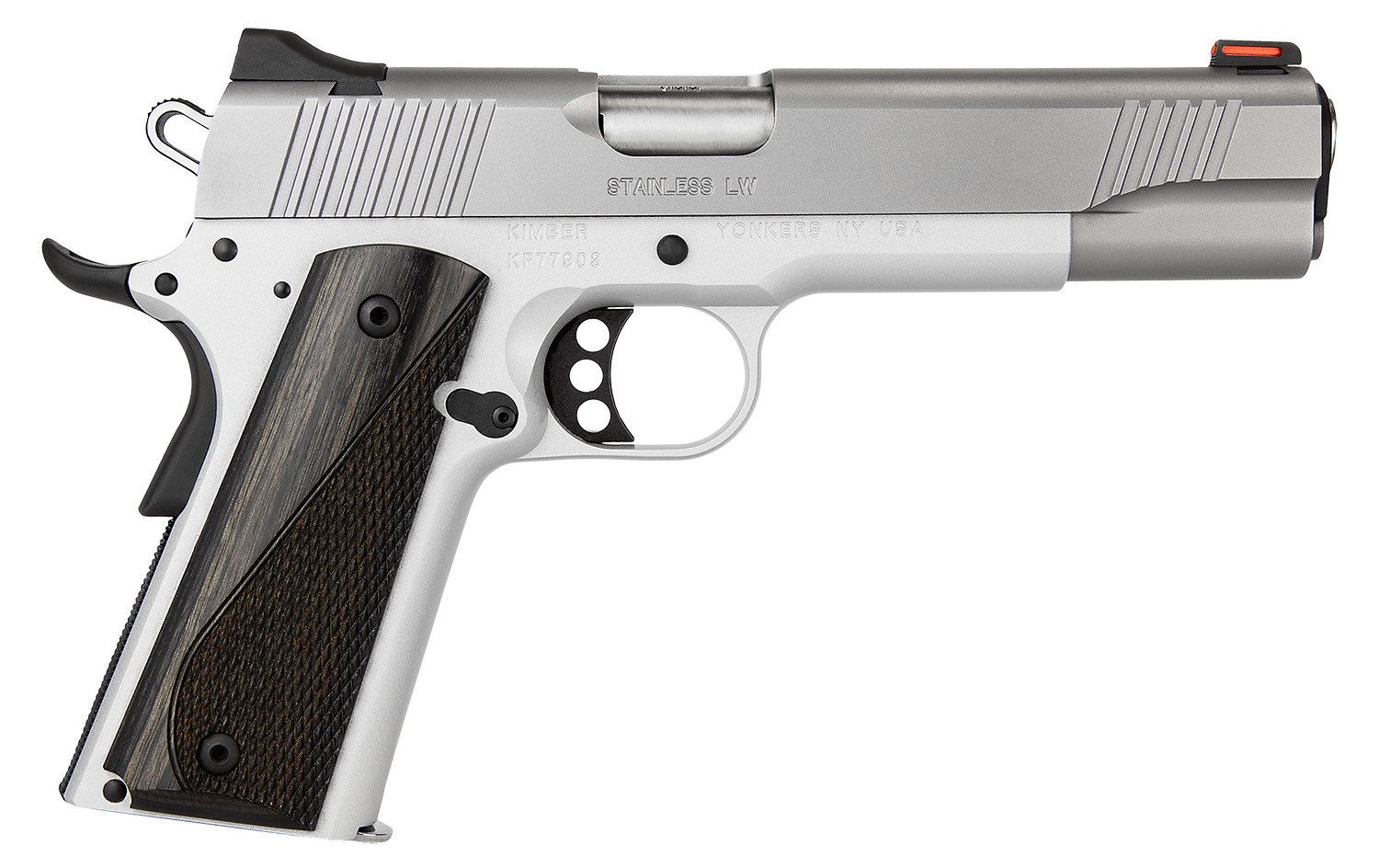 Kimber Mfg, Inc 3700593 LW Arctic 45 ACP 8+1 5" Stainless Match Grade Barrel, Silver Serrated Stainless Steel Slide, Silver Aluminum Frame w/Beavertail, Black/Gray Laminate Grip 3 Kimber Mfg, Inc 3700593 LW Arctic 45 ACP 8+1 5" Stainless Match Grade Barrel, Silver Serrated Stainless Steel Slide, Silver Aluminum Frame w/Beavertail, Black/Gray Laminate Grip