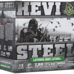 HEVI-Shot HS60288 HEVI-Steel Waterfowl 12Gauge 3" 1 3/8oz 2/BBShot 25 Per Box/10 Case 2 171778