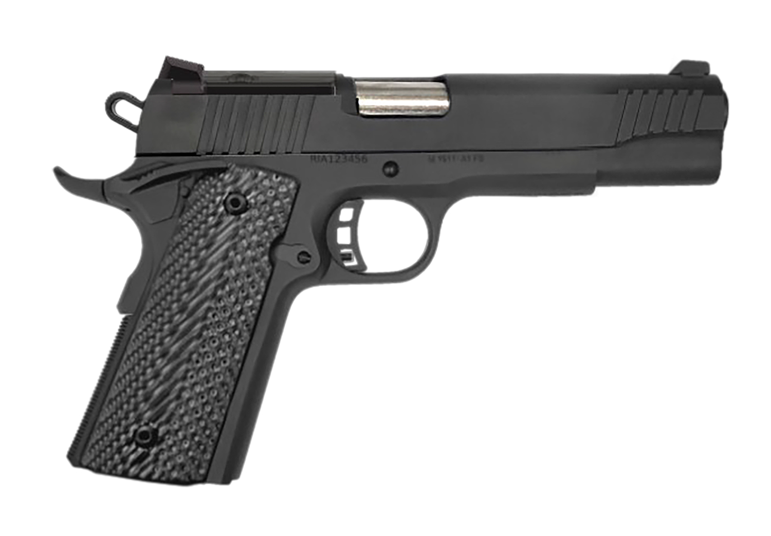 Rock Island 57180 GI 10mm 8+1 5" Matte Black Steel Barrel, Optic Cut/Serrated Steel Slide, Steel Frame, Black Rubber Grip 3 Rock Island 57180 GI 10mm 8+1 5" Matte Black Steel Barrel, Optic Cut/Serrated Steel Slide, Steel Frame, Black Rubber Grip