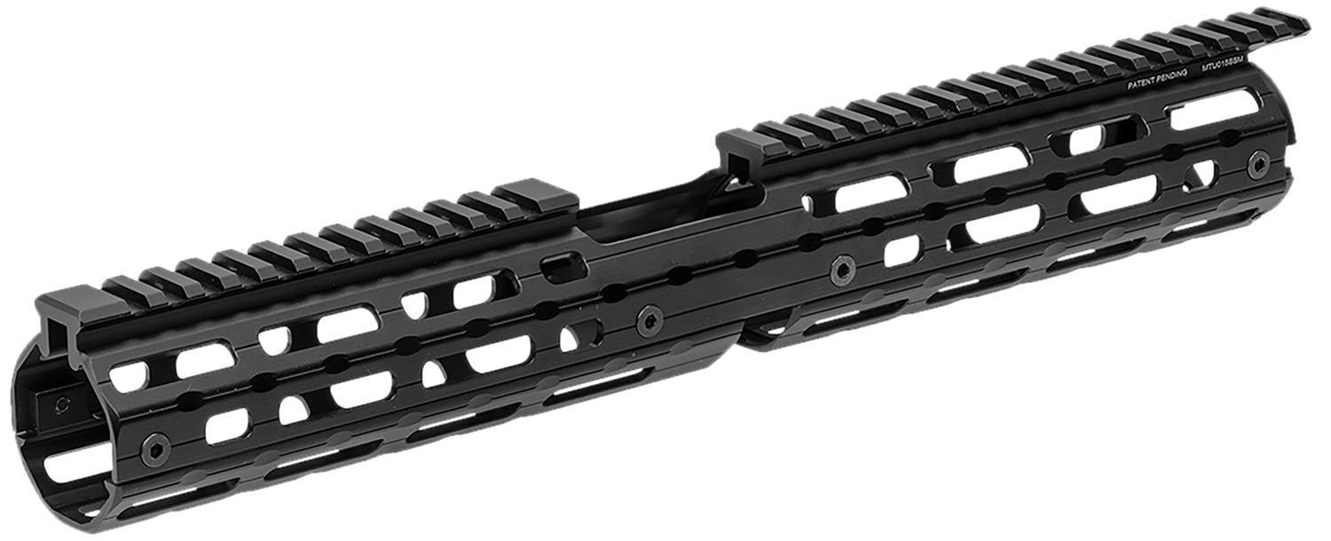 Leapers MTU015SSM Quad Rail Handguard Aluminum Matte Black Receiver 3 Leapers MTU015SSM Quad Rail Handguard Aluminum Matte Black Receiver
