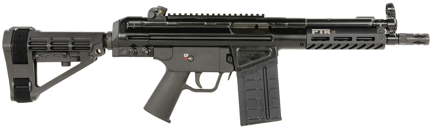 PTR PDWR BR 308 Win 20+1 8.50" Black Nitride Heavy Contour Threaded Barrel, Black Parkerized Aluminum Picatinny Rail Receiver, SB Tactical Brace, Black Polymer Grip 3 PTR PDWR BR 308 Win 20+1 8.50" Black Nitride Heavy Contour Threaded Barrel, Black Parkerized Aluminum Picatinny Rail Receiver, SB Tactical Brace, Black Polymer Grip