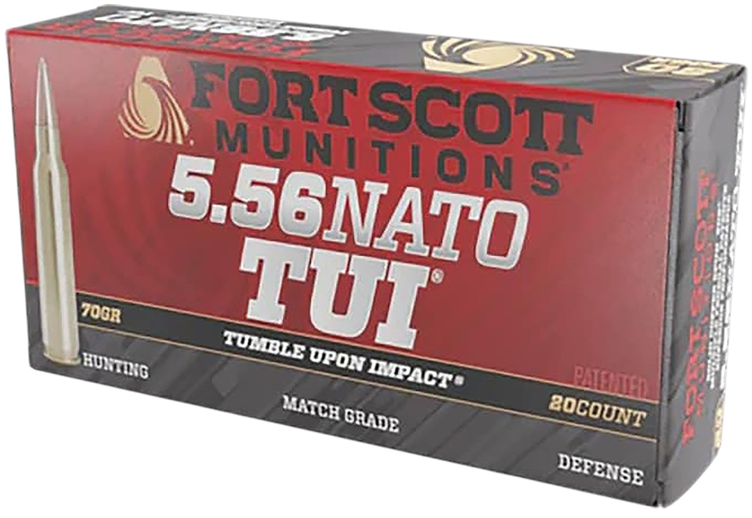 Fort Scott Munitions 556-070-SCV2 Tumble Upon Impact (TUI) 5.56mm 70gr Solid Copper Spun 20 Per Box/25 Case 3 Fort Scott Munitions 556-070-SCV2 Tumble Upon Impact (TUI) 5.56mm 70gr Solid Copper Spun 20 Per Box/25 Case