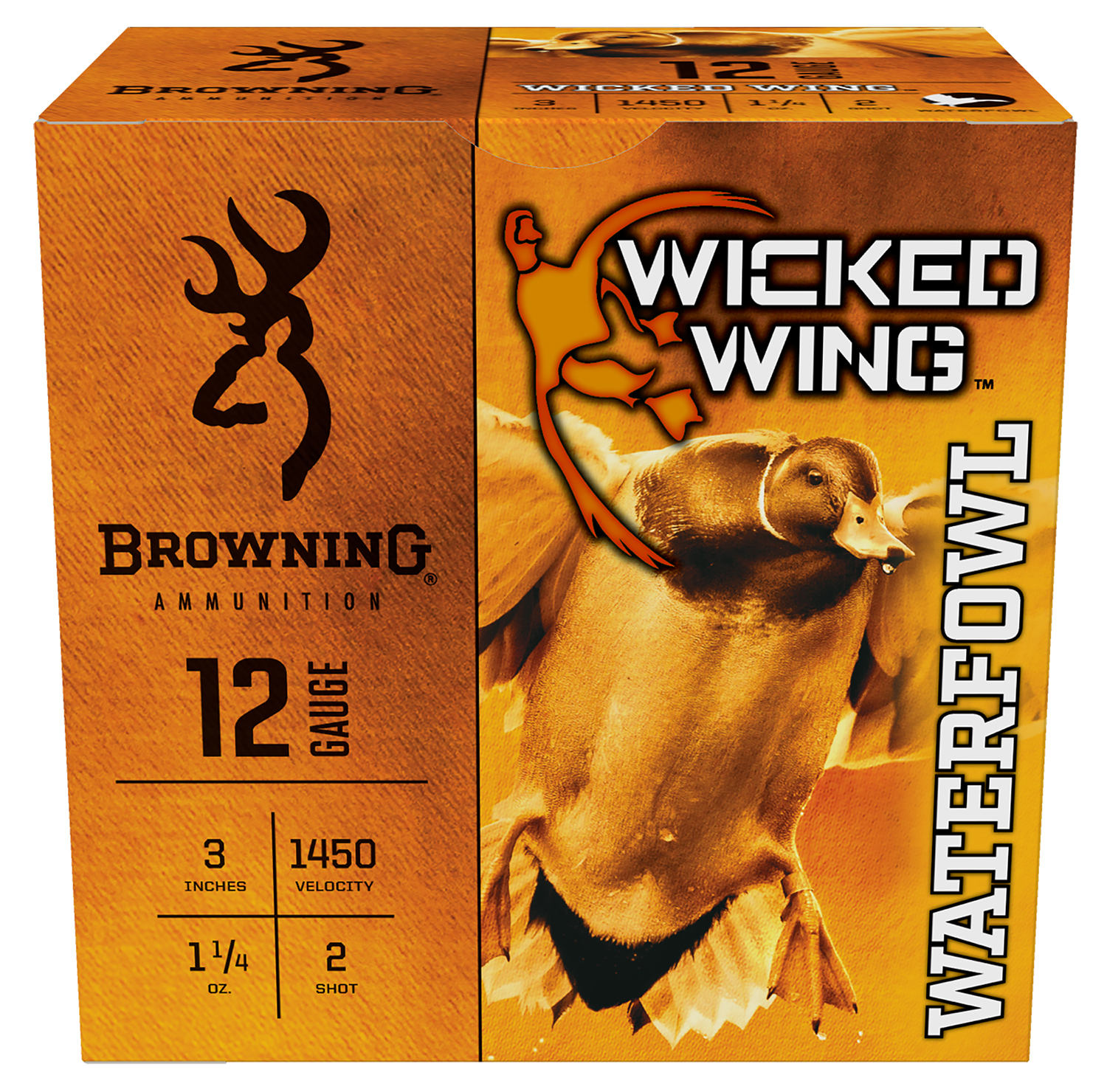 Browning Ammo B193421232 Wicked Wing 12Gauge 3" 1 1/4oz 2Shot 25 Per Box/10 Case 3 Browning Ammo B193421232 Wicked Wing 12Gauge 3" 1 1/4oz 2Shot 25 Per Box/10 Case