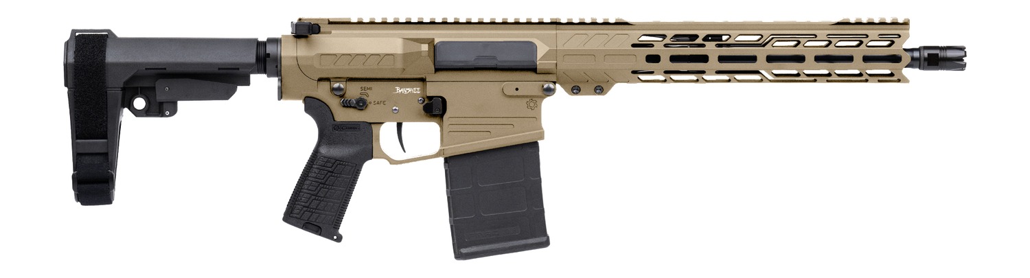 CMMG 33A030C-CT Banshee MK3 8.6 Blackout 20+1 12.50" Black Nitride Threaded Barrel, Coyote Tan Cerakote Aluminum Receiver w/Picatinny Rail, M-LOK Handguard, Black Polymer 6 Position Rip Brace, CMMG Ze 3 CMMG 33A030C-CT Banshee MK3 8.6 Blackout 20+1 12.50" Black Nitride Threaded Barrel, Coyote Tan Cerakote Aluminum Receiver w/Picatinny Rail, M-LOK Handguard, Black Polymer 6 Position Rip Brace, CMMG Ze