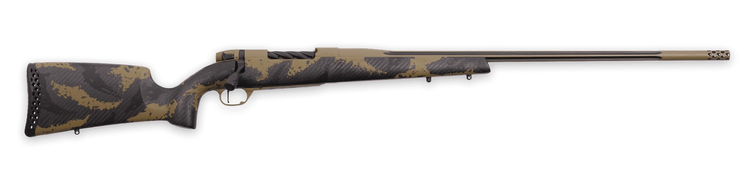 Weatherby MAX01N7MMPR8B Mark V Apex 7mm PRC 3+1 26" Graphite Black & Tan Cerakote Fluted Threaded Barrel, Tan Cerakote Steel Drilled & Tapped Receiver, Carbon Fiber w/Brown & Tan Sponge Accents Fixed 3 Weatherby MAX01N7MMPR8B Mark V Apex 7mm PRC 3+1 26" Graphite Black & Tan Cerakote Fluted Threaded Barrel, Tan Cerakote Steel Drilled & Tapped Receiver, Carbon Fiber w/Brown & Tan Sponge Accents Fixed