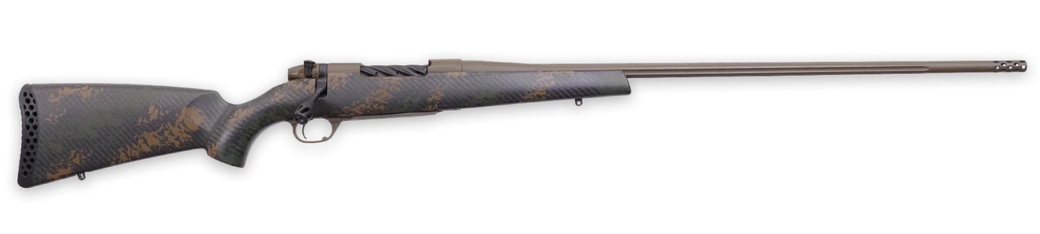 Weatherby MBC20N22CMR4B Mark V Backcountry 2.0 22 Creedmoor 4+1 22" Patriot Brown Cerakote Fluted Threaded Barrel, Steel Drilled & Tapped Receiver, Carbon Fiber w/Brown & Dark Green Sponge Accents Fix
