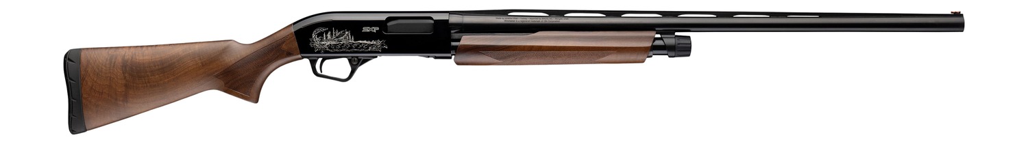 Winchester Repeating Arms 512480692 SXP High Grade 20 Gauge Pump 3" 5- 2.75" Shells 28" Black Chrome Vent Rib Barrel, Engraved Gloss Blued Aluminum Receiver, Fixed Grade II Oiled Walnut Stock, Invecto