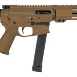 Shark Coast Tactical SCC06735SPFDE9 Sneeky Pete 9mm Luger 30+1 5.50" Black Melonite Threaded Barrel, Flat Dark Earth Cerakote Receiver, SB Tactical SBA3 Brace 1 192522