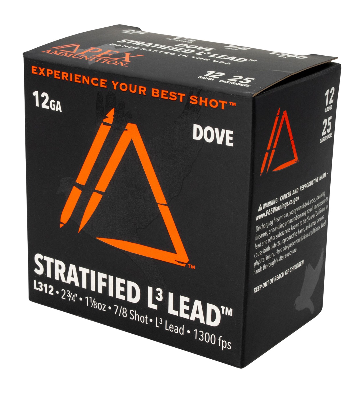 APEX AMMO ED12-78 12G 2.75 1-1/8 7/8 25/10 3 APEX AMMO ED12-78 12G 2.75 1-1/8 7/8 25/10