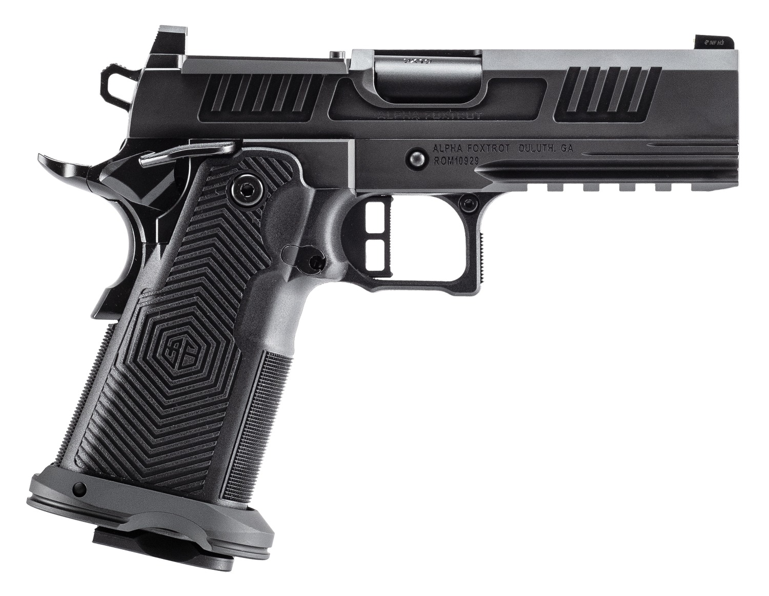 Alpha Foxtrot AA39X2CID-XDBK17 AF1911 Romulus 10mm Auto 18+1 4.25" Black DLC Stainless Steel Bull Barrel, Optic Ready/Serrated Slide & Frame w/Beavertail & Picatinny Rail, RMR/RMSc Footprint 3 Alpha Foxtrot AA39X2CID-XDBK17 AF1911 Romulus 10mm Auto 18+1 4.25" Black DLC Stainless Steel Bull Barrel, Optic Ready/Serrated Slide & Frame w/Beavertail & Picatinny Rail, RMR/RMSc Footprint