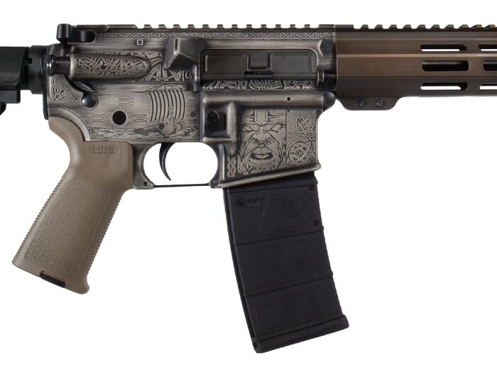 Shark Coast Tactical SCC07527VIK-P Viking 5.56 NATO 30+1 10.50" Black Nitride Threaded Barrel, Aluminum Receiver w/Picatinny Rail, M-LOK Handguard, Polymer SB Tactical SBA3 Brace, Magpul MOE Grip, Rig