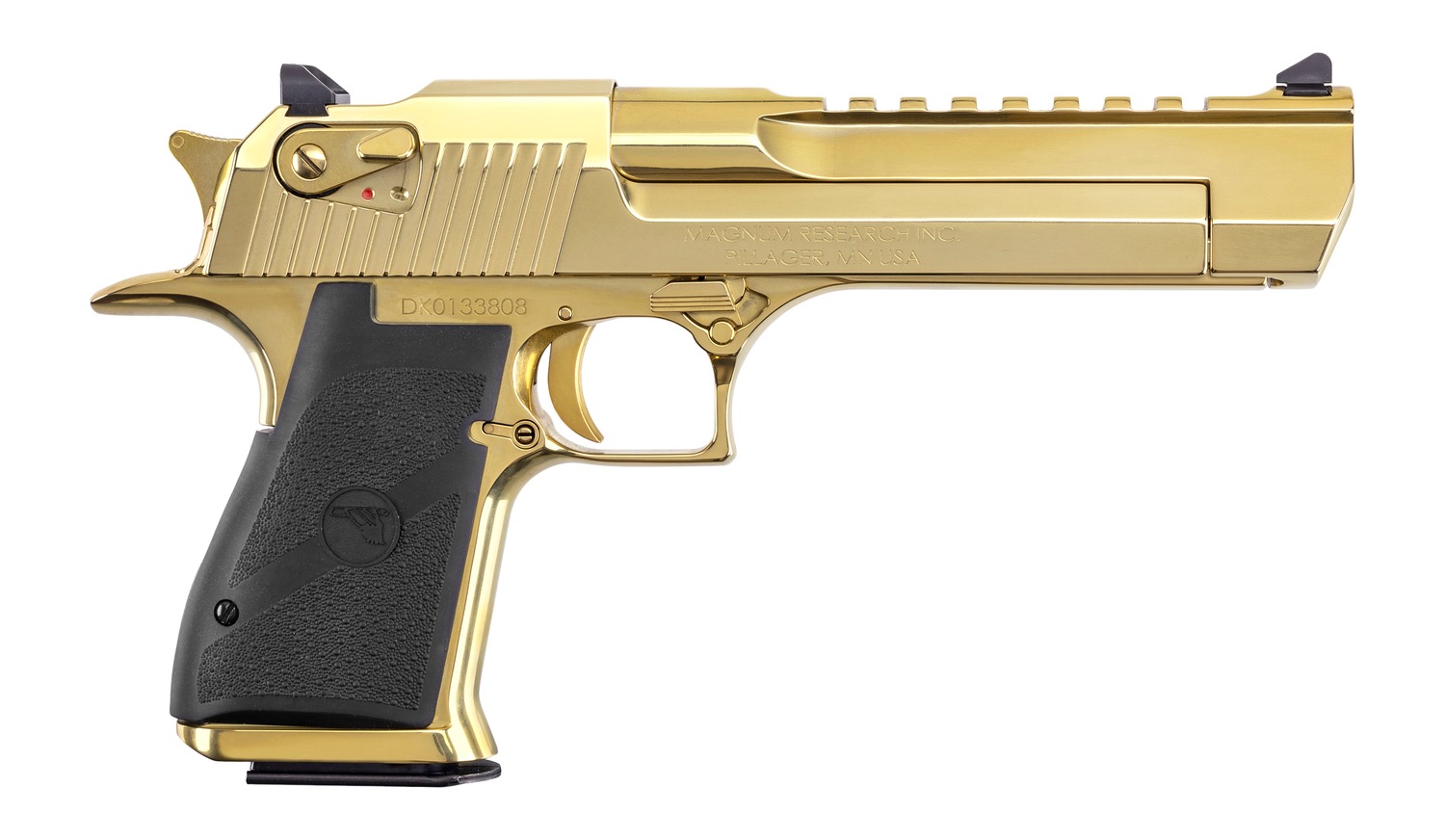 Magnum Research DE44ZNG Desert Eagle Mark XIX 44 Mag 7+1 6" Picatinny Rail Barrel, Gold Zirconium Nitride Serrated Slide & Frame 3 Magnum Research DE44ZNG Desert Eagle Mark XIX 44 Mag 7+1 6" Picatinny Rail Barrel, Gold Zirconium Nitride Serrated Slide & Frame