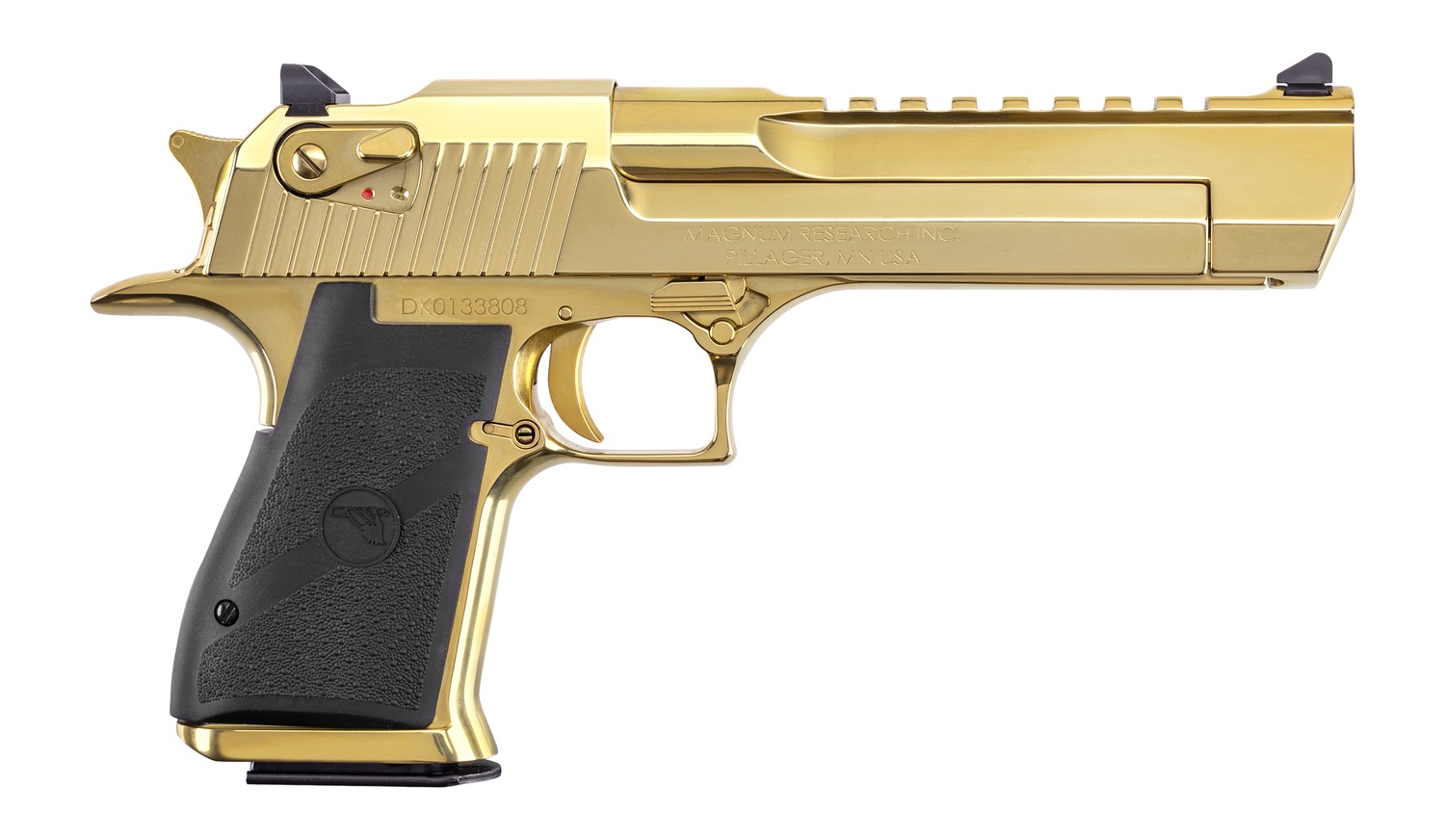 Magnum Research DE357ZNG Desert Eagle Mark XIX 357 Mag 9+1 6" Picatinny Rail Barrel, Gold Zirconium Nitride Serrated Slide & Frame 3 Magnum Research DE357ZNG Desert Eagle Mark XIX 357 Mag 9+1 6" Picatinny Rail Barrel, Gold Zirconium Nitride Serrated Slide & Frame