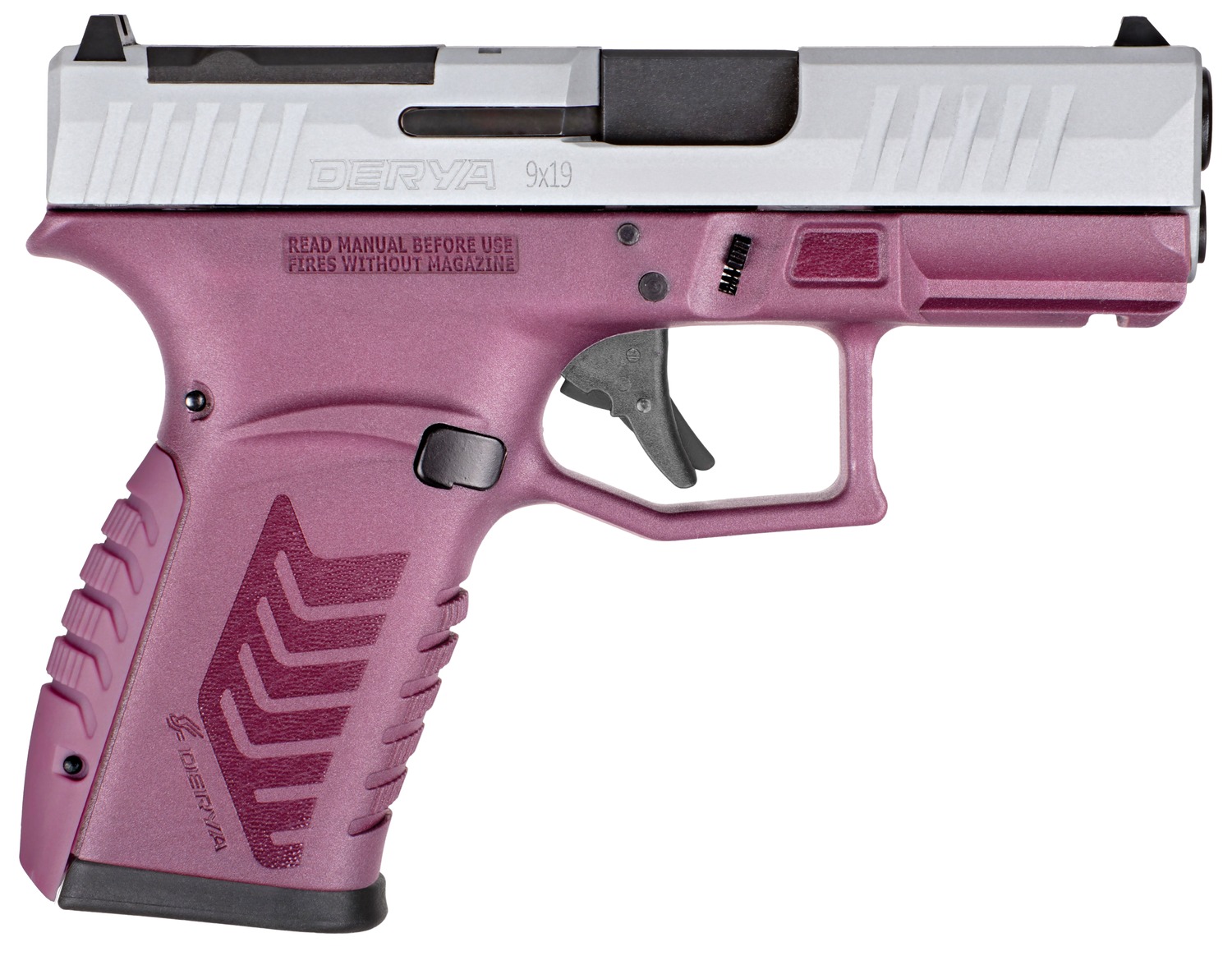 Derya Firearms DY9Z.BCS.TR DY9Z Sports South Exclusive Micro-Compact 9mm Luger 15+1 3.50" Black Barrel, Silver Optic Ready/Serrated Slide, Black Cherry Polymer Frame w/Accessory Rail, Interchangeable 3 Derya Firearms DY9Z.BCS.TR DY9Z Sports South Exclusive Micro-Compact 9mm Luger 15+1 3.50" Black Barrel, Silver Optic Ready/Serrated Slide, Black Cherry Polymer Frame w/Accessory Rail, Interchangeable