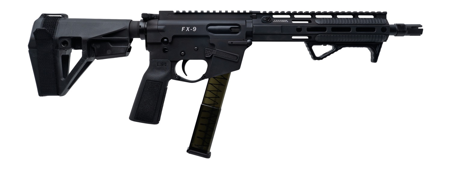 Freedom Ordance FX9P10E-BLK FX9P Elite 9mm Luger 10" Black Nitride Threaded Barrel, Black Anodized Aluminum Receiver w/Picatinny Rail, M-LOK Handguard, Black Polymer SB Tactical SBA5 Brace, Black Poly 3 Freedom Ordance FX9P10E-BLK FX9P Elite 9mm Luger 10" Black Nitride Threaded Barrel, Black Anodized Aluminum Receiver w/Picatinny Rail, M-LOK Handguard, Black Polymer SB Tactical SBA5 Brace, Black Poly