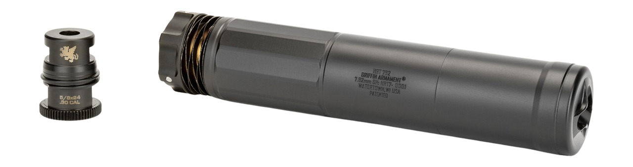 Griffin Armament GADLHRT7-W HRT-762 7.62mm 1.50" Black Stainless Steel/Inconel 5/8"x24 3 Griffin Armament GADLHRT7-W HRT-762 7.62mm 1.50" Black Stainless Steel/Inconel 5/8"x24