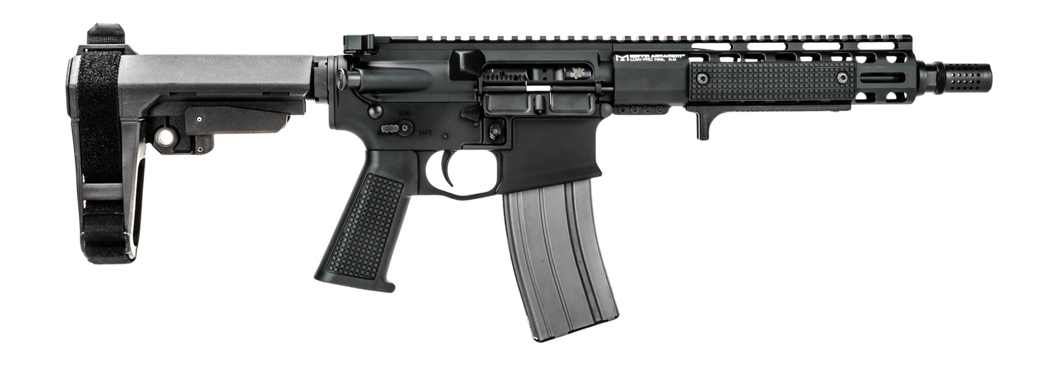 Catalog 75 Griffin Armament MK2PSD30095P-W MK2 PSD 300 Blackout 9.50" Threaded Barrel, Black Anodized Aluminum Receiver w/Picatinny Rail, M-LOK Handguard, Black Polymer SBA3 Brace, Black A3 Grip, Ambidextrous