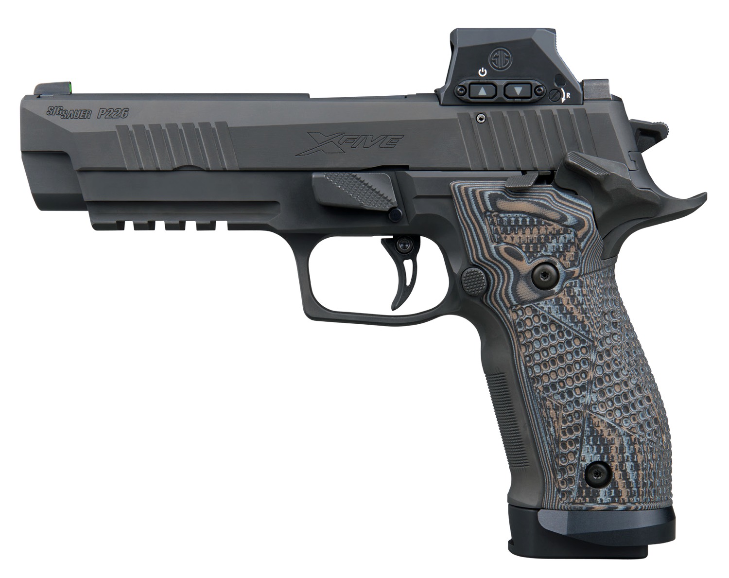 Sig Sauer 226X59XTMSAORXSL P226 XFive Extreme 9mm Luger 20+1 5" Bull Barrel, Black Nitron Stainless Steel Serrated w/Optic Slide, Black Nitron Stainless Steel Frame w/Beavertail & Picatinny Rail, Cust 3 Sig Sauer 226X59XTMSAORXSL P226 XFive Extreme 9mm Luger 20+1 5" Bull Barrel, Black Nitron Stainless Steel Serrated w/Optic Slide, Black Nitron Stainless Steel Frame w/Beavertail & Picatinny Rail, Cust