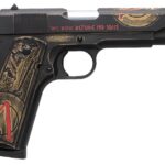 Tisas Arms 10100518AA1 1911 Spartan Full Size 45 ACP 7+1 5" Distressed Multi-Color Cerakote Serrated Slide & Carbon Steel Frame w/Beavertail, Aluminum Cerakote w/Engraving Grip 1 197294
