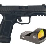 AREX DELTA M OR 9MM 1X15RD 1X17RD AMBI MAG AND SLIDE RELEASE 5X OPTICS PLATES BLACK WITH CRIMSON TRACE RED DOT 1 197892019415