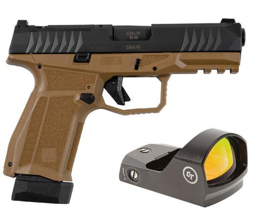 AREX DELTA M OR 9MM 1X15RD 1X17RD AMBI MAG AND SLIDE RELEASE 5X OPTICS PLATES FDE WITH CRIMSON TRACE RED DOT 3 AREX DELTA M OR 9MM 1X15RD 1X17RD AMBI MAG AND SLIDE RELEASE 5X OPTICS PLATES FDE WITH CRIMSON TRACE RED DOT