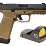 AREX DELTA X OR 9MM 1X17RD 1X19RD AMBI MAG AND SLIDE RELEASE 5X OPTICS PLATES FDE WITH CRIMSON TRACE RED DOT 1 197892019477
