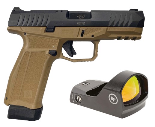 AREX DELTA X OR 9MM 1X17RD 1X19RD AMBI MAG AND SLIDE RELEASE 5X OPTICS PLATES FDE WITH CRIMSON TRACE RED DOT 3 AREX DELTA X OR 9MM 1X17RD 1X19RD AMBI MAG AND SLIDE RELEASE 5X OPTICS PLATES FDE WITH CRIMSON TRACE RED DOT