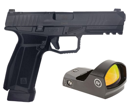 AREX DELTA L OR 9MM 1X17RD 1X19RD AMBI MAG AND SLIDE RELEASE 5X OPTICS PLATES BLACK WITH CRIMSON TRACE RED DOT 3 AREX DELTA L OR 9MM 1X17RD 1X19RD AMBI MAG AND SLIDE RELEASE 5X OPTICS PLATES BLACK WITH CRIMSON TRACE RED DOT