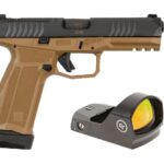 AREX DELTA L OR 9MM 1X17RD 1X19RD AMBI MAG AND SLIDE RELEASE 5X OPTICS PLATES FDE WITH CRIMSON TRACE RED DOT 1 197892019507