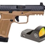 AREX DELTA M TACTICAL 9MM 1X15RD 1X17RD SUPPRESSOR HEIGHT SIGHTS 5X OPTICS PLATES FDE WITH CRIMSON TRACE RED DOT 1 197892019538