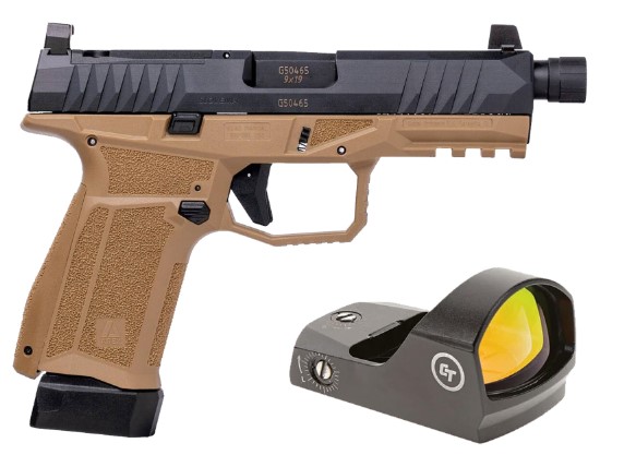 AREX DELTA X TACTICAL 9MM 1X17RD 1X19RD SUPPRESSOR HEIGHT SIGHTS 5X OPTICS PLATES FDE WITH CRIMSON TRACE RED DOT 3 AREX DELTA X TACTICAL 9MM 1X17RD 1X19RD SUPPRESSOR HEIGHT SIGHTS 5X OPTICS PLATES FDE WITH CRIMSON TRACE RED DOT