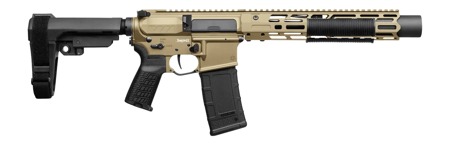 CMMG 30A0ED0-CT Zeroed Banshee Mk4 300 Blackout 30+1 6.50" Black Nitride Threaded Barrel, Coyote Tan Cerakote Aluminum Receiver w/Picatinny Rail, M-LOK Handguard, Black Polymer CMMG RipBrace, CMMG Zer 3 CMMG 30A0ED0-CT Zeroed Banshee Mk4 300 Blackout 30+1 6.50" Black Nitride Threaded Barrel, Coyote Tan Cerakote Aluminum Receiver w/Picatinny Rail, M-LOK Handguard, Black Polymer CMMG RipBrace, CMMG Zer