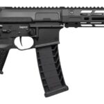 CMMG 94A68CD-AB Zeroed Banshee Mk4 9mm Luger 33+1 6.50" Black Nitride Threaded Barrel, Black Armor Cerakote Aluminum Receiver w/Picatinny Rail, M-LOK Handguard, Black Polymer CMMG RipBrace, CMMG Zeroe 2 198236