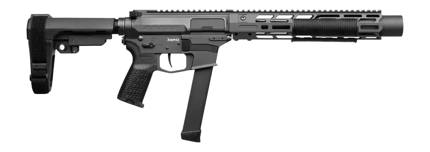 CMMG 99A6832-TNG Zeroed Banshee MkGs 9mm Luger 33+1 6.50" Black Nitride Threaded Barrel, Tungsten Cerakote Aluminum Receiver w/Picatinny Rail, M-LOK Handguard, Black Polymer CMMG RipBrace, CMMG Zeroed 3 CMMG 99A6832-TNG Zeroed Banshee MkGs 9mm Luger 33+1 6.50" Black Nitride Threaded Barrel, Tungsten Cerakote Aluminum Receiver w/Picatinny Rail, M-LOK Handguard, Black Polymer CMMG RipBrace, CMMG Zeroed