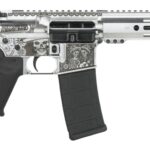 Shark Coast Tactical SCC07374DOD-P Day of the Dead 5.56 NATO 30+1 10.50" Black Nitride Threaded Barrel, Aluminum Laser Engraved Receiver w/Picatinny Rail, M-LOK Handguard, Polymer SB Tactical SBA3 Br 1 198610