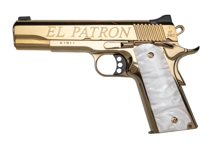 KIMBER CNC 1911 EL PATRON 38SUP 9RD 5IN BARREL GOLD ENGRAVED 10238 CAMFOUR EXCLUSIVE 3 KIMBER CNC 1911 EL PATRON 38SUP 9RD 5IN BARREL GOLD ENGRAVED 10238 CAMFOUR EXCLUSIVE