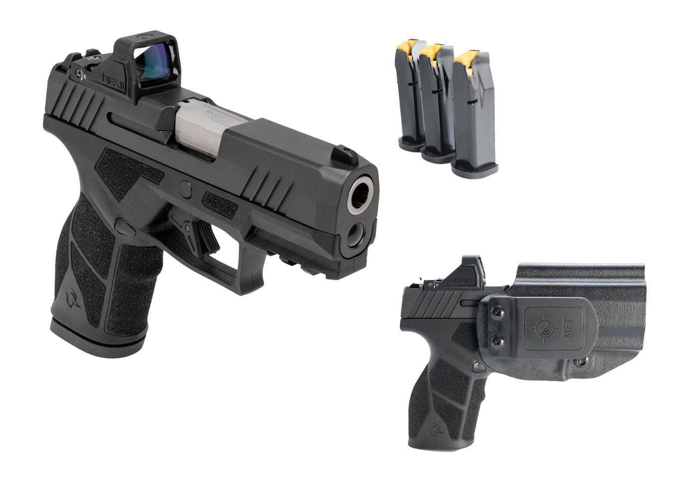 Taurus 1-GX2P931-CK8 GX2 T.O.R.O Carry Kit Compact 9mm Luger 13+1 3.38" Stainless Barrel, Matte Black Alloy Steel Serrated w/Optic Slide, Black Polymer Frame w/Picatinny Rail, Black Textured Grip, Vir 3 Taurus 1-GX2P931-CK8 GX2 T.O.R.O Carry Kit Compact 9mm Luger 13+1 3.38" Stainless Barrel, Matte Black Alloy Steel Serrated w/Optic Slide, Black Polymer Frame w/Picatinny Rail, Black Textured Grip, Vir