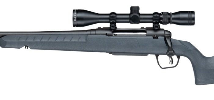 Savage Arms 33201 Axis 2 XP 308 Win 4+1 20" Matte Black Carbon Steel Threaded Barrel & Drilled & Tapped Receiver, Gray Synthetic Fixed w/Pistol Grip Stock, 3-9x40mm Duplex Scope, Left Hand