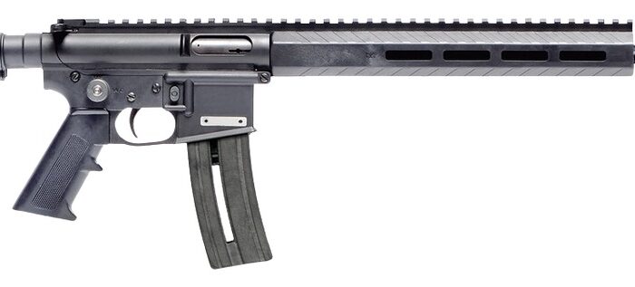 Mountain Billy Gun Lab MBGL-GOAT15-TB-1-HC Goat-15 Helium 22 LR 10+1 16" Black Threaded Barrel, Black Polymer Receiver w/Picatinny Rail, M-LOK Handguard, Black Adj 7 Position Polymer Buttstock, Black