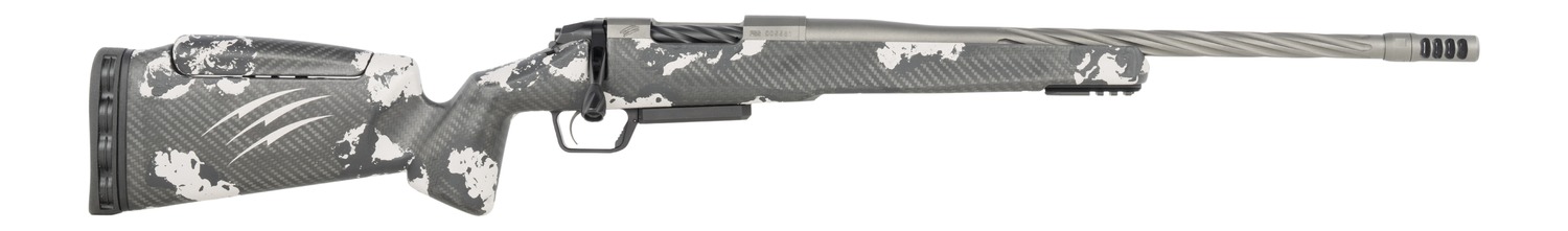 Fierce Firearms RIVSSX7PRC22GP Twisted Rival XP 2.0 7mm PRC 3+1 22" Glacier Cerakote Spiral Fluted Threaded Barrel, Stainless Steel Drilled & Tapped Receiver, Arca Rail Forend, Phantom Camo Push Butto