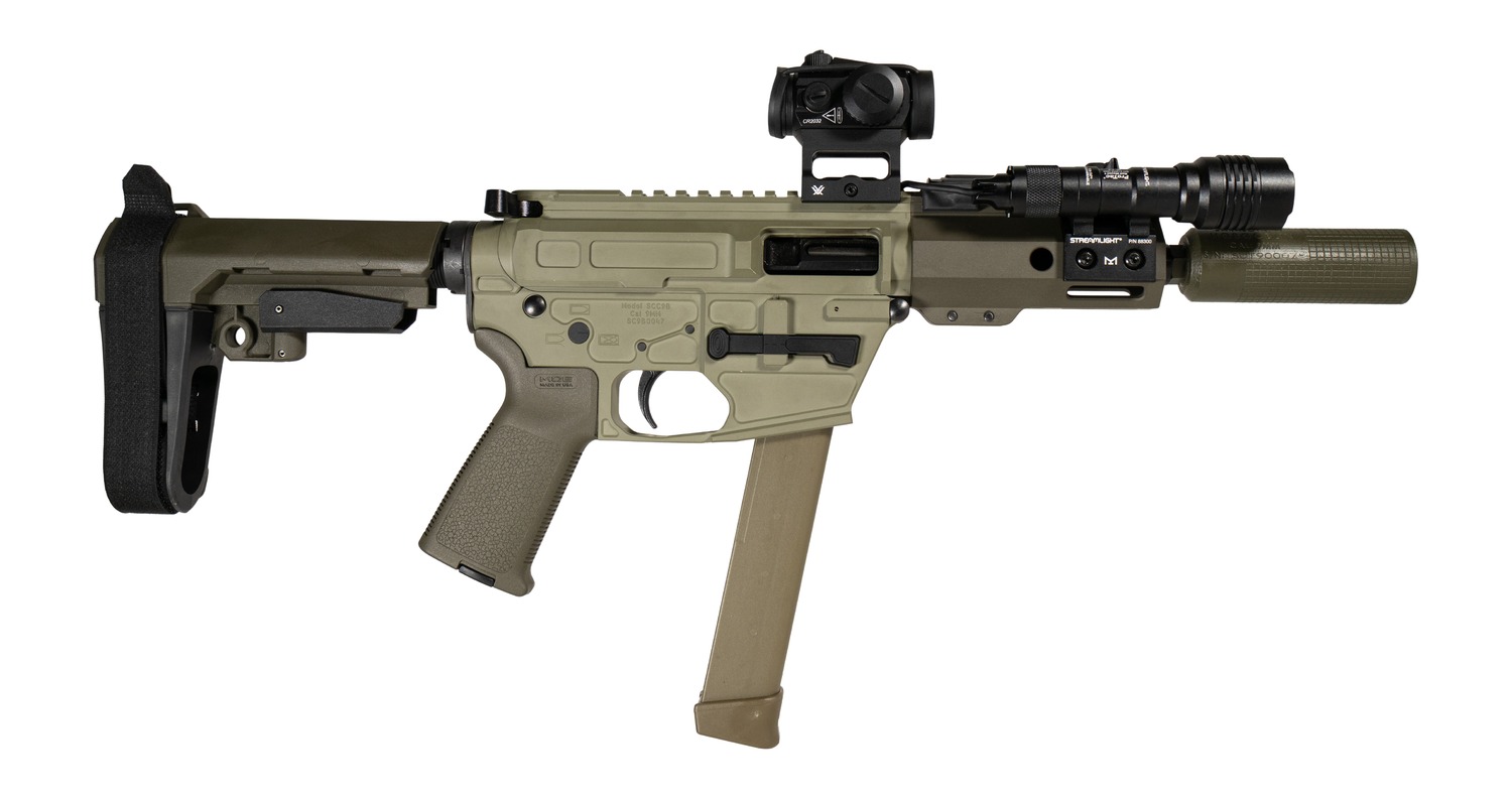 Shark Coast Tactical SCC8226CKNOLL-S Creepy Knoll 9mm Luger 30+1 Aluminum Receiver Picatinny Rail Receiver Polymer SB Tactical SBA3 Brace 2 Shark Coast Tactical SCC8226CKNOLL-S Creepy Knoll 9mm Luger 30+1 Aluminum Receiver Picatinny Rail Receiver Polymer SB Tactical SBA3 Brace